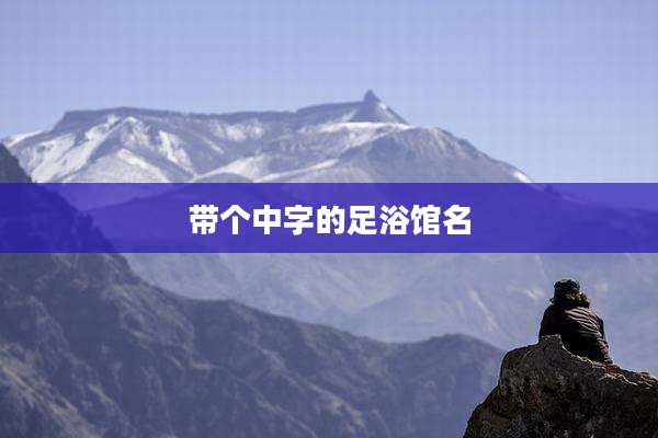 带个中字的足浴馆名