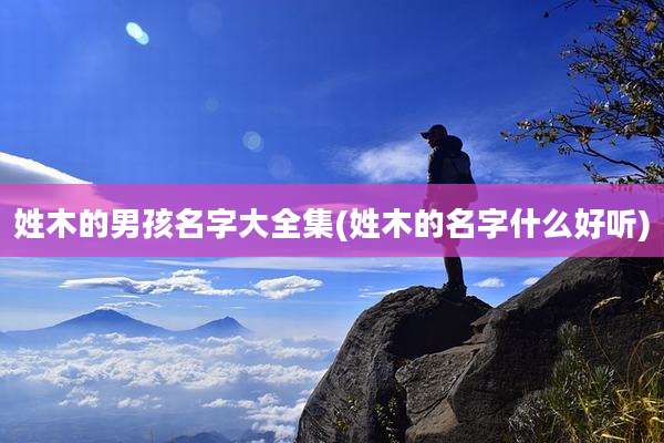 姓木的男孩名字大全集(姓木的名字什么好听)