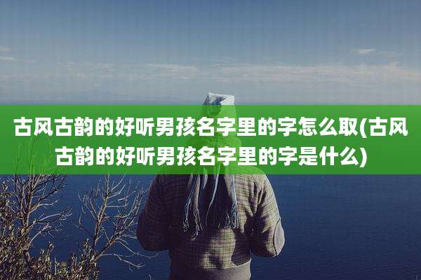 古风古韵的好听男孩名字里的字怎么取(古风古韵的好听男孩名字里的字是什么)