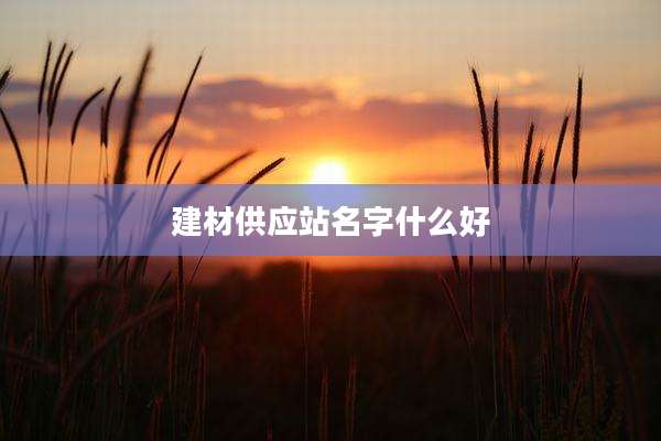 建材供应站名字什么好