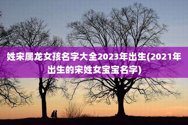 姓宋属龙女孩名字大全2023年出生(2021年出生的宋姓女宝宝名字)