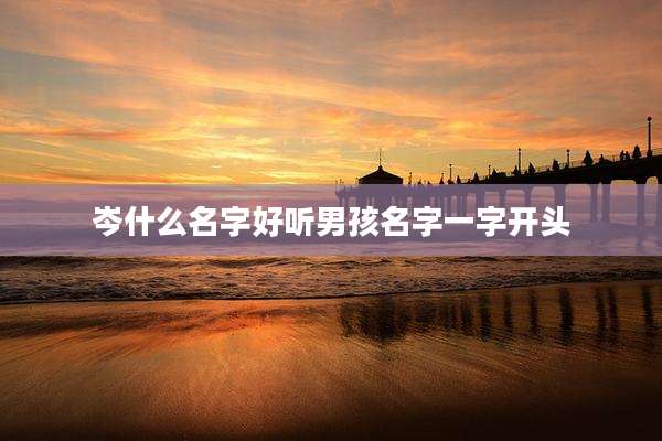 岑什么名字好听男孩名字一字开头