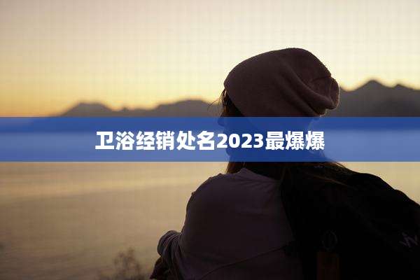 卫浴经销处名2023最爆爆