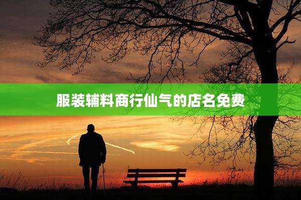 服装辅料商行仙气的店名免费