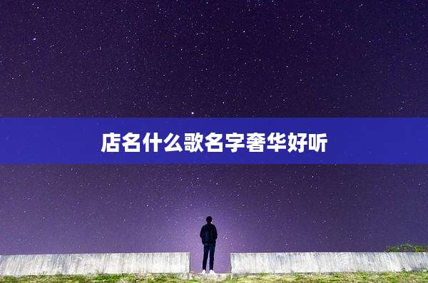 店名什么歌名字奢华好听
