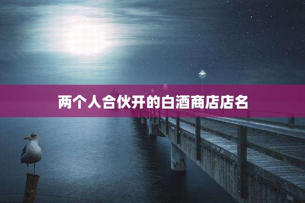 两个人合伙开的白酒商店店名
