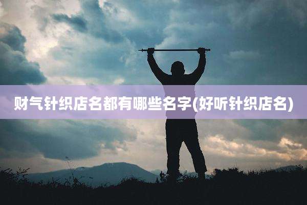 财气针织店名都有哪些名字(好听针织店名)