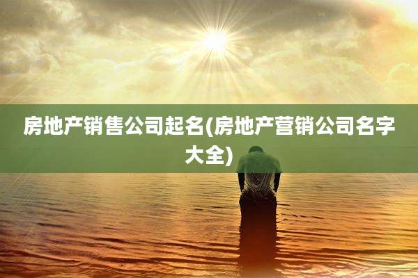 房地产销售公司起名(房地产营销公司名字大全)