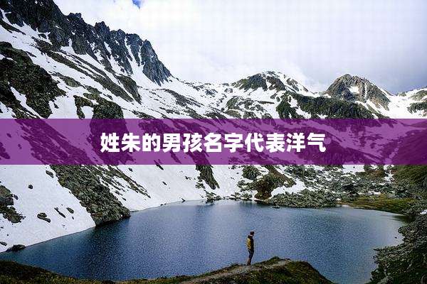 姓朱的男孩名字代表洋气
