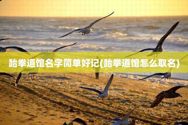 跆拳道馆名字简单好记(跆拳道馆怎么取名)