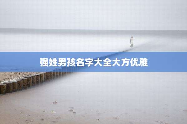 强姓男孩名字大全大方优雅