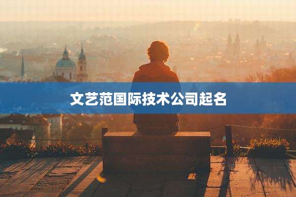 文艺范国际技术公司起名