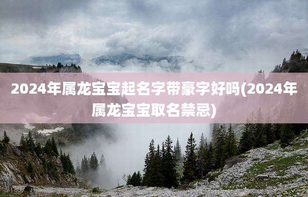 2024年属龙宝宝起名字带豪字好吗(2024年属龙宝宝取名禁忌)