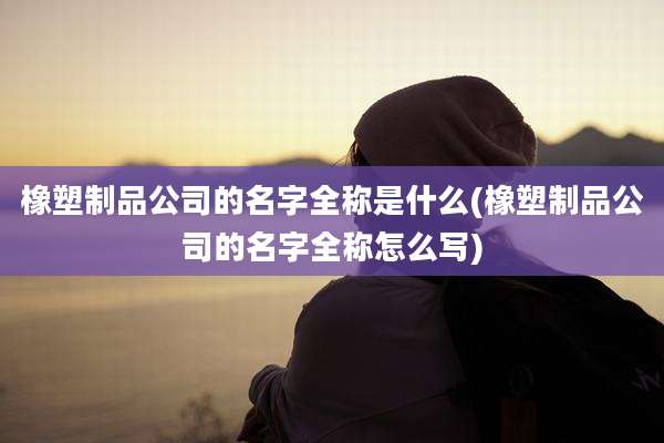 橡塑制品公司的名字全称是什么(橡塑制品公司的名字全称怎么写)