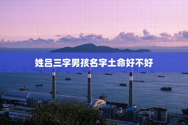 姓吕三字男孩名字土命好不好