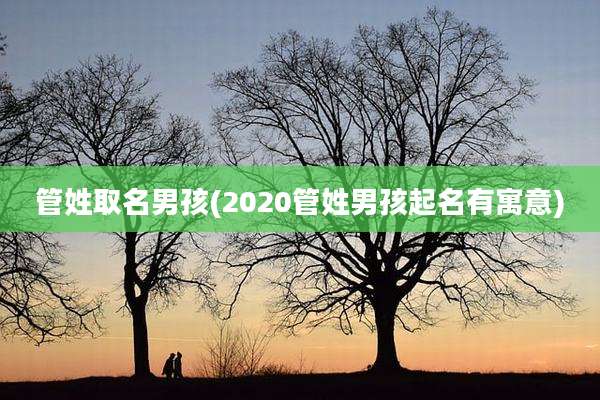 管姓取名男孩(2020管姓男孩起名有寓意)