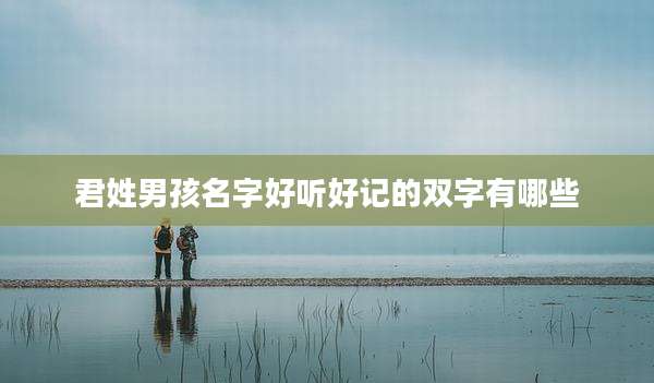 君姓男孩名字好听好记的双字有哪些