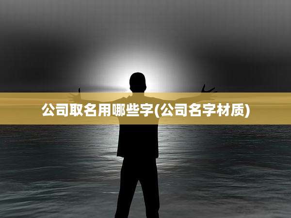 公司取名用哪些字(公司名字材质)