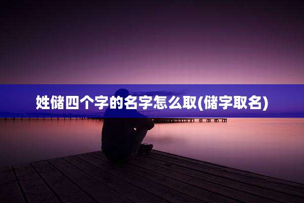 姓储四个字的名字怎么取(储字取名)