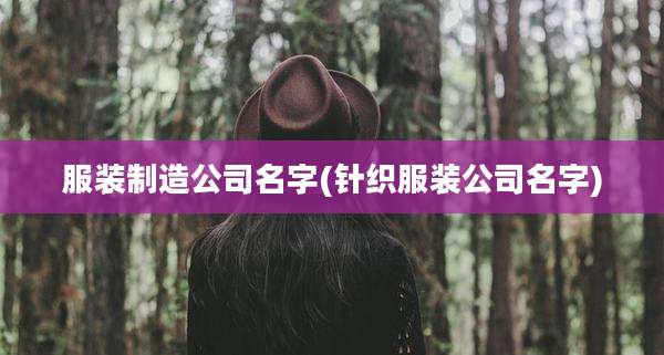 服装制造公司名字(针织服装公司名字)