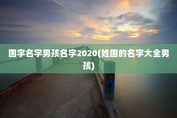 国字名字男孩名字2020(姓国的名字大全男孩)