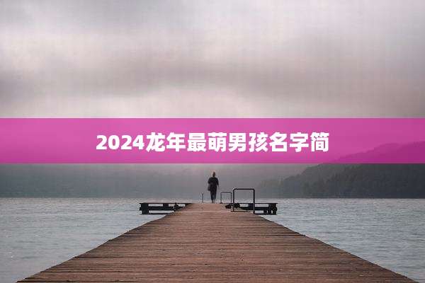 2024龙年最萌男孩名字简