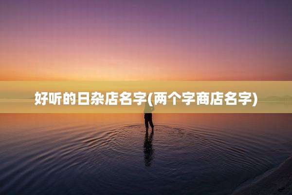 好听的日杂店名字(两个字商店名字)