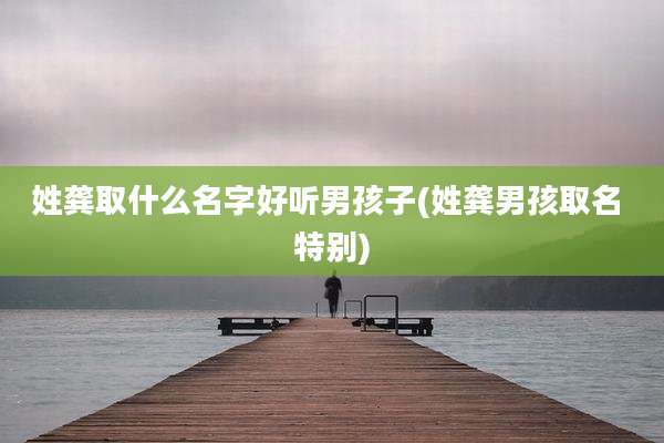 姓龚取什么名字好听男孩子(姓龚男孩取名 特别)