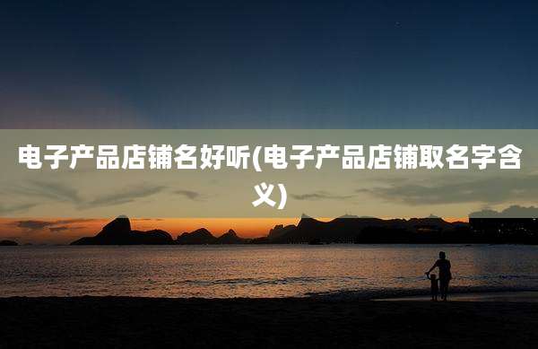电子产品店铺名好听(电子产品店铺取名字含义)