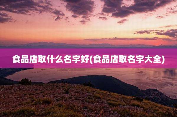 食品店取什么名字好(食品店取名字大全)