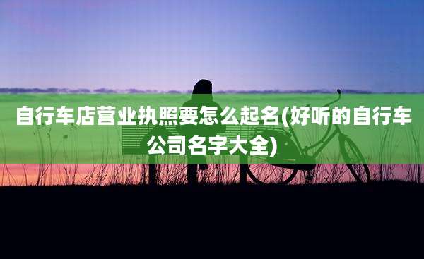 自行车店营业执照要怎么起名(好听的自行车公司名字大全)