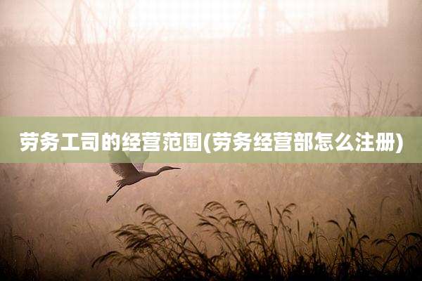 劳务工司的经营范围(劳务经营部怎么注册)