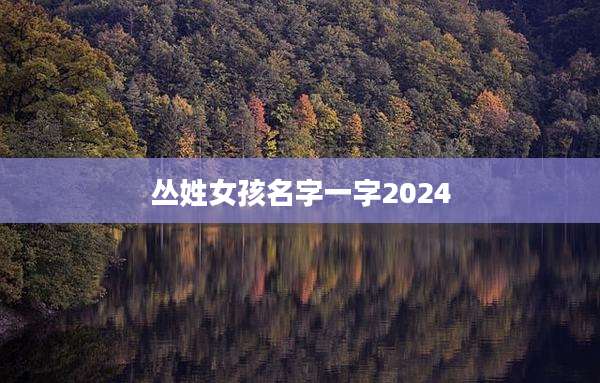 丛姓女孩名字一字2024