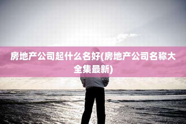 房地产公司起什么名好(房地产公司名称大全集最新)