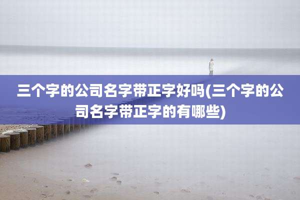三个字的公司名字带正字好吗(三个字的公司名字带正字的有哪些)