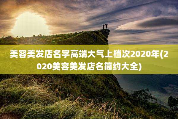 美容美发店名字高端大气上档次2020年(2020美容美发店名简约大全)
