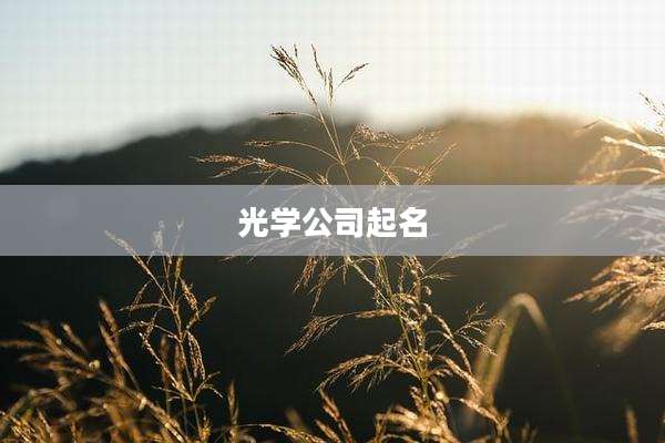 光学公司起名