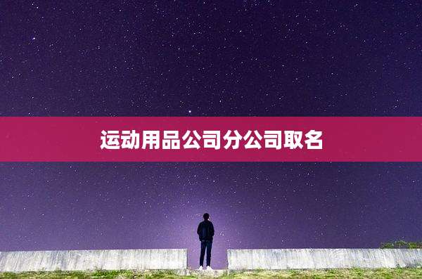运动用品公司分公司取名