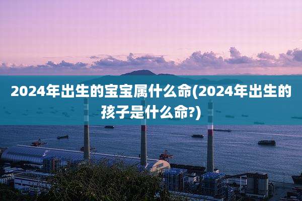 2024年出生的宝宝属什么命(2024年出生的孩子是什么命?)