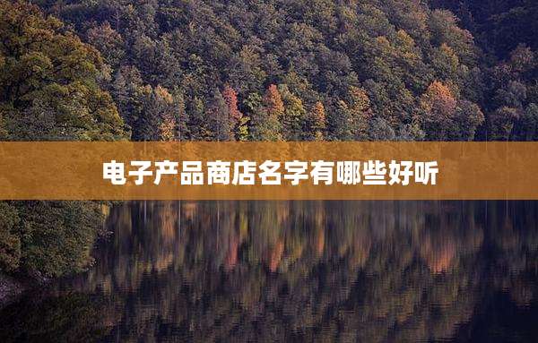 电子产品商店名字有哪些好听