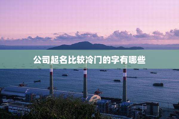 公司起名比较冷门的字有哪些