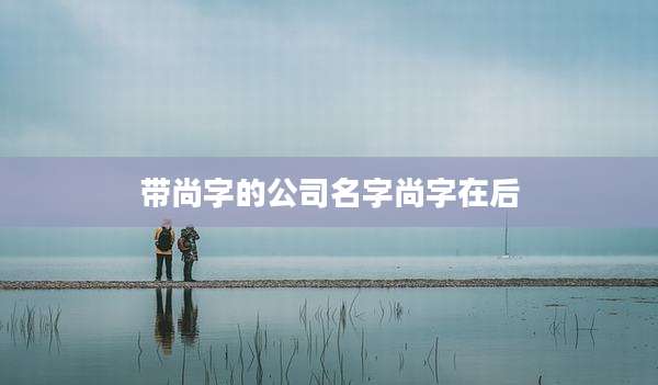 带尚字的公司名字尚字在后