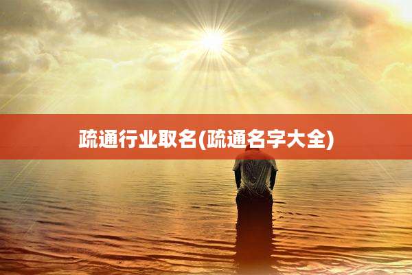 疏通行业取名(疏通名字大全)