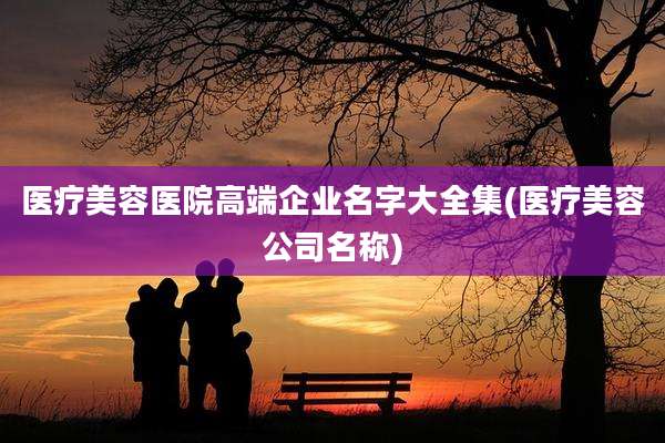 医疗美容医院高端企业名字大全集(医疗美容公司名称)