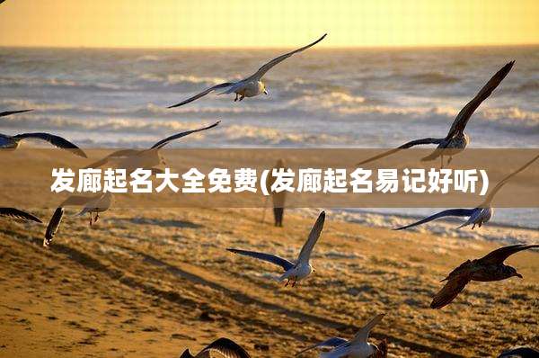 发廊起名大全免费(发廊起名易记好听)