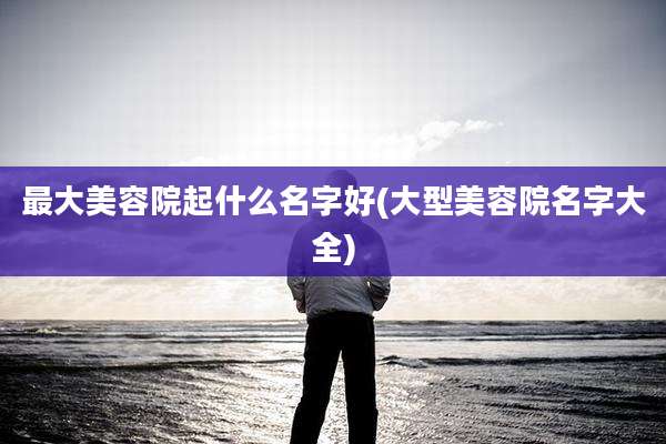 最大美容院起什么名字好(大型美容院名字大全)