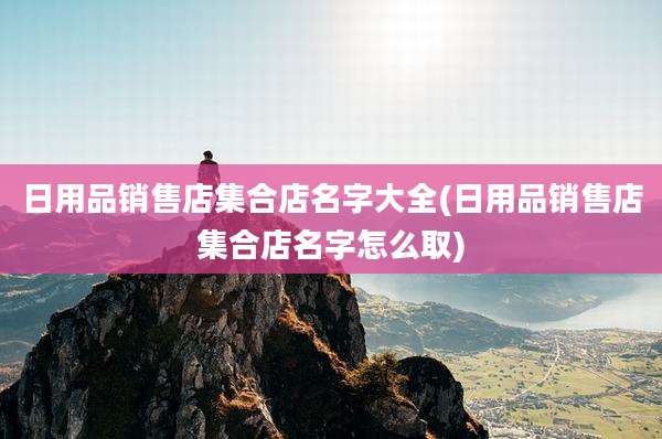 日用品销售店集合店名字大全(日用品销售店集合店名字怎么取)
