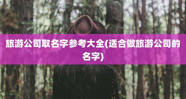 旅游公司取名字参考大全(适合做旅游公司的名字)