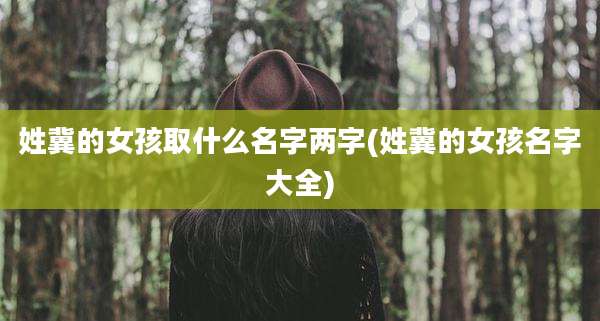 姓冀的女孩取什么名字两字(姓冀的女孩名字大全)