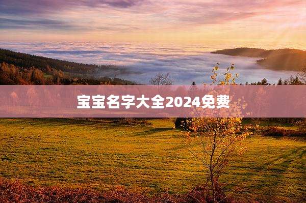 宝宝名字大全2024免费